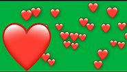 Heart Emoji Floating Across Screen, 2 Speeds