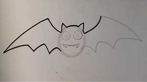 How to Draw a Cute Bat - Halloween Drawings