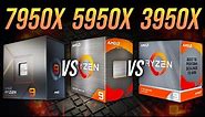 AMD Ryzen 9 7950X vs 5950X vs 3950X - Upgrade Time?