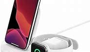 Belkin 3-in-1 Fast wireless charging Stand for iphone, Apple Watch & AirPods - iphone Case Compatible Qi Charger - charging Station For Multiple Devices - White