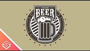 Premium Beer Logo Design in Inkscape