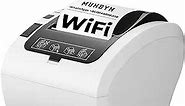 MUNBYN WiFi Thermal Receipt Printer with USB/LAN/RS232 Port, 80mm POS Printer Works with Square Windows Mac Chromebook Linux Cash Drawer, White