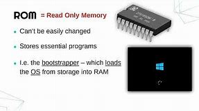 Memory - RAM, ROM, & Cache