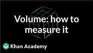 Volume: how to measure it | Measurement | Pre-Algebra | Khan Academy