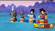 Dragon Ball Super - Whis, Beerus, Vegeta, and Goku eat Ramen
