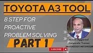 Toyota A3 for proactive problem solving tool|Continual improvement process| 8 step approach|