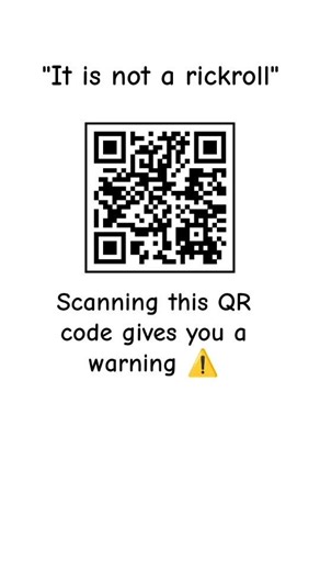 Scanning this QR code gives you a warning ⚠️ #shorts #qrcode #funny