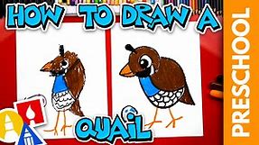 How To Draw A Quail - Letter Q - Preschool - Art For Kids Hub -