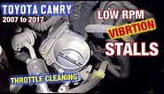 Toyota Camry 2007 to 2017 Low idle car stalls and feel vibration, Throttle body cleaning