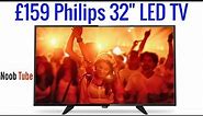 £159 Unboxing 32" Philips LED TV HD Ready Freeview Tuner Built In 32PHH4101 (2 x HDMI 1 x Scart) LCD