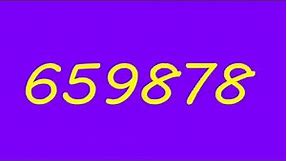Colorful Numbers 1 to 2000000 with Fonts
