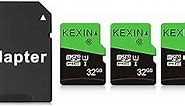 KEXIN 3 Pack 32GB Micro SD Card Memory Card MicroSDHC UHS-I Memory Cards Class 10 High Speed Card, C10, U1, 32 GB 3 Pack