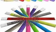 Mr-Label – 800 Ct. ¾" Tyvek Printable Paper Wristbands for Inkjet Printer Only – Waterproof and Tear-Resistant Ticket Bands - ID Arm Bands for Party | Concert | Event | Club VIP| Festival – 8 Colors
