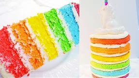 How To Make A Unicorn Rainbow Cake (Full Recipe!)