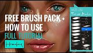 Procreate Brush Pack + Portrait tutorial from Start to Finish