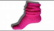 How to crochet socks / slippers tutorial - © Woolpedia