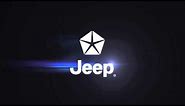 Jeep logo animado para placa final comercial.