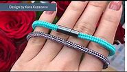Beaded rope bracelet tutorial | Tubular Herringbone