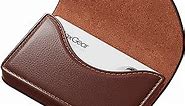 MaxGear Business Card Holder, PU Leather Business Card Case Pocket Business Card Holders for Men or Women, Professional Slim Business Card Carrier Name Card Holder Wallet With Magnetic Shut, Coffee