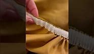 Easy cartridge pleats using curtain tape.