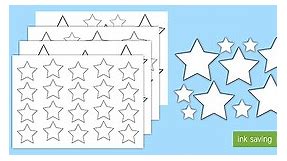 Blank Star Mixed Size Template Cut-Outs