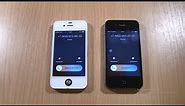 Iphone 4S (white) VS Iphone 4s (black) double incoming Call