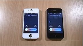 Iphone 4S (white) VS Iphone 4s (black) double incoming Call