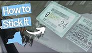 NY State Registration Sticker - How to Stick