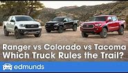 Ford Ranger vs. Toyota Tacoma vs. Chevy Colorado: 2019 Truck Comparison Test | Edmunds