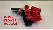How to fold paper flower Bouquet / Origami Rose Bouquet