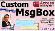 Create a Custom Dynamic MsgBox in Microsoft Access Using VBA. Part 1: Dialog Forms