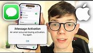 How To Fix Error Occurred During Activation On iMessage - Full Guide