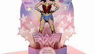 Hallmark Wonder Woman Paper Wonder Pop Up Birthday Greeting Card with Music (Plays Wonder Woman Theme)