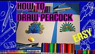 How to draw a peacock | draw animals for kids