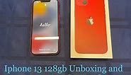 Iphone 13 unboxing + setup - (product) RED /128gb