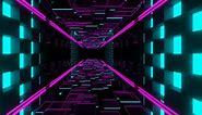 Cyan And Pink Fantastic Corridor Movement Background Vj Loop In 4K