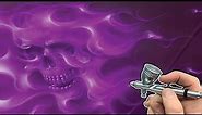 How to Airbrush a Skull with Fuchsia Flames