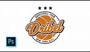 How to Create a Basketball Logo Design - Make a Sports Team logo with Photoshop