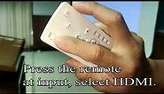 Using projector remote control - Input selection