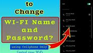 How to change WiFi name and Password?