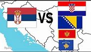 Serbia vs bosnia croatia montenegro and kosovo