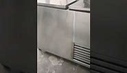 Stainless steel Chest freezer/cooler, Deep freezer for storage of frozen products or dairy products.