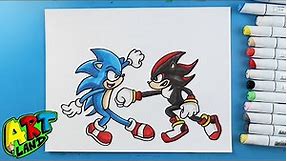 How to Draw SONIC VS SHADOW