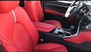 2018 Toyota Camry XSE V6 / cockpit Red interior