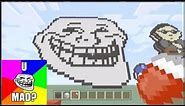 How to Make Troll Face on Minecraft - Trollface step by step guide