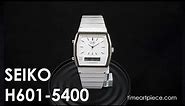 Seiko H601-5400 Vintage Analog/Digital Chronograph Alarm Quartz Watch White