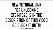 How to Unlock ZTE MF923 Modem/Router