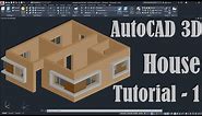 AutoCAD 3D House Modeling Tutorial - 1