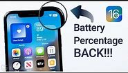 iOS 16 - Battery Percentage is BACK!