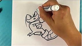 EASY How to Draw KNUCKLES EPIC POSE